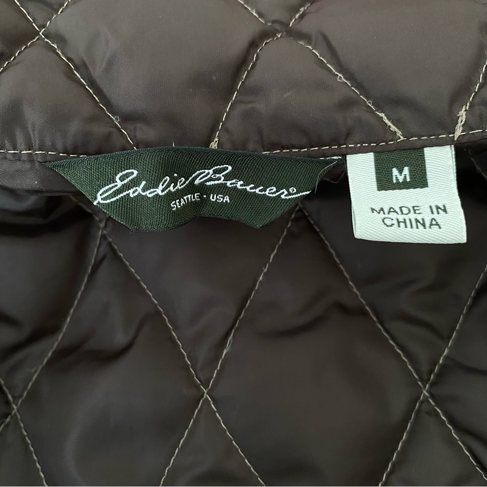 Quilted Chore Coat Down Jacket Cargo Pockets - Picture 12 of 12